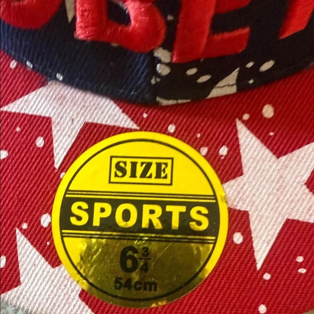 Kids Obey Red and Blue Star Cap NWOT